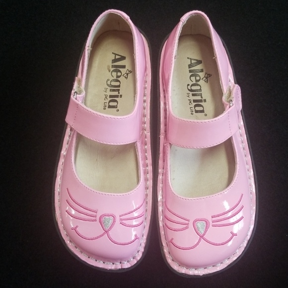 Alegria Other - Little Girls Pink Patent Kitty Mary Jane Shoes